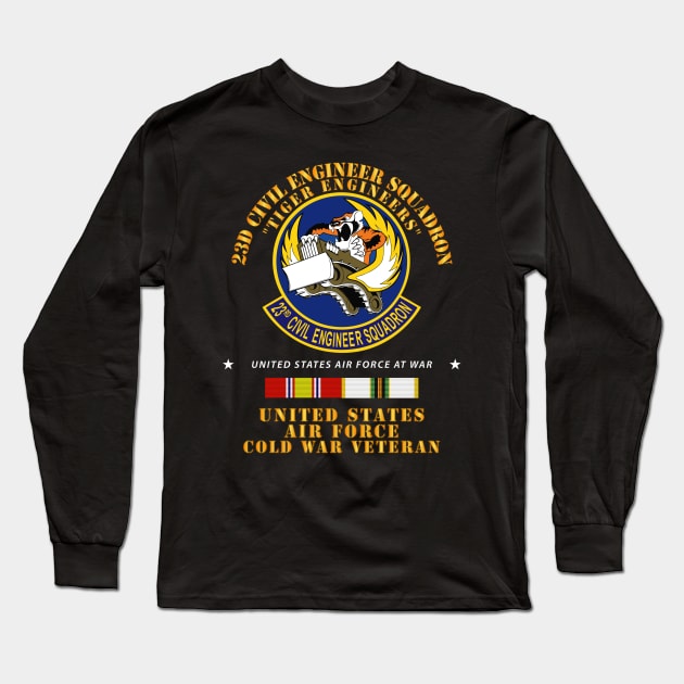 23d Civil Engineer Squadron - Tiger Engineers - Cold War Vet w COLD SVC Long Sleeve T-Shirt by twix123844